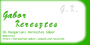 gabor keresztes business card